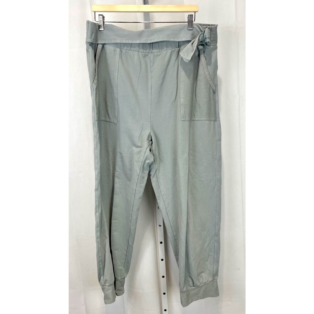 Anthropologie Sage Green Tie-Waist Joggers